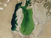 Chunk of Aral Sea, one of the largest lakes, dries up