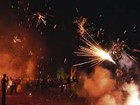 Air pollution rockets on Diwali