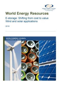 World Energy Resources Report 2016, E-storage - shifting from cost to value 2016 – wind and solar applications