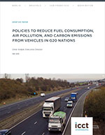 Policies to reduce fuel consumption, air pollution, and carbon emissions from vehicles in G20 nations