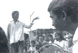 Children teach elders with play on street