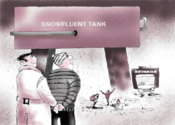 Freeze the sewage