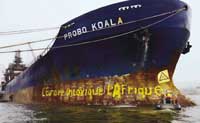 Dutch cargo vessel Probo Koala free to sail
