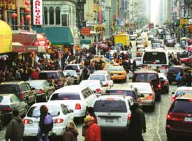 Dense traffic causes social alienation