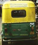 Auto rickshaws used for advertising